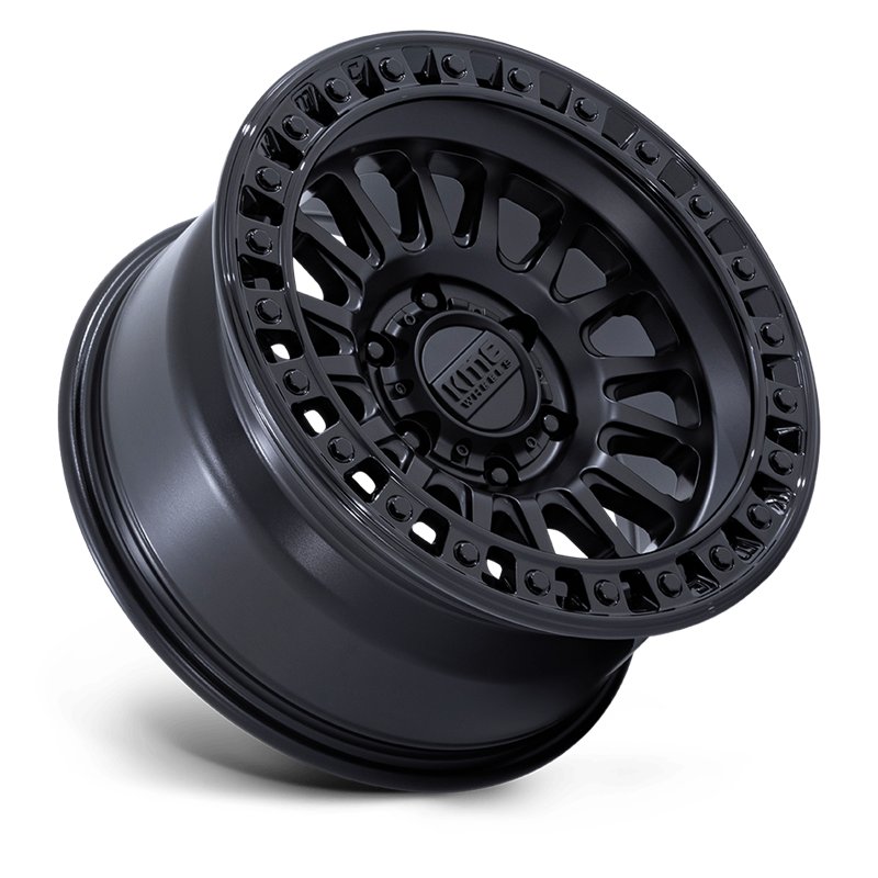 KMC | KM552 IMS 20x9.0 ET0 - MATTE BLACK W/ GLOSS BLACK LIP