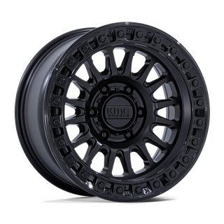 KMC | KM552 IMS 20x9.0 ET0 - MATTE BLACK W/ GLOSS BLACK LIP