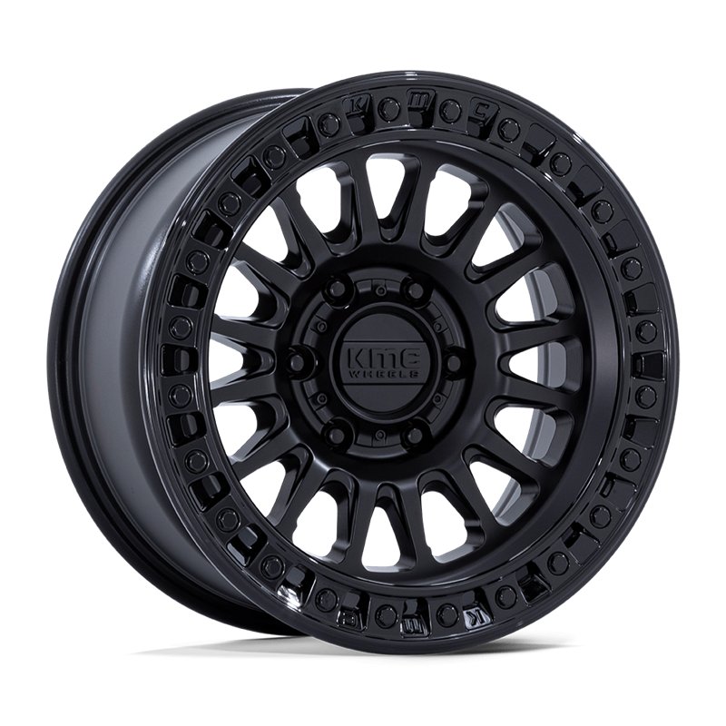 KMC | KM552 IMS 20x9.0 ET0 - MATTE BLACK W/ GLOSS BLACK LIP