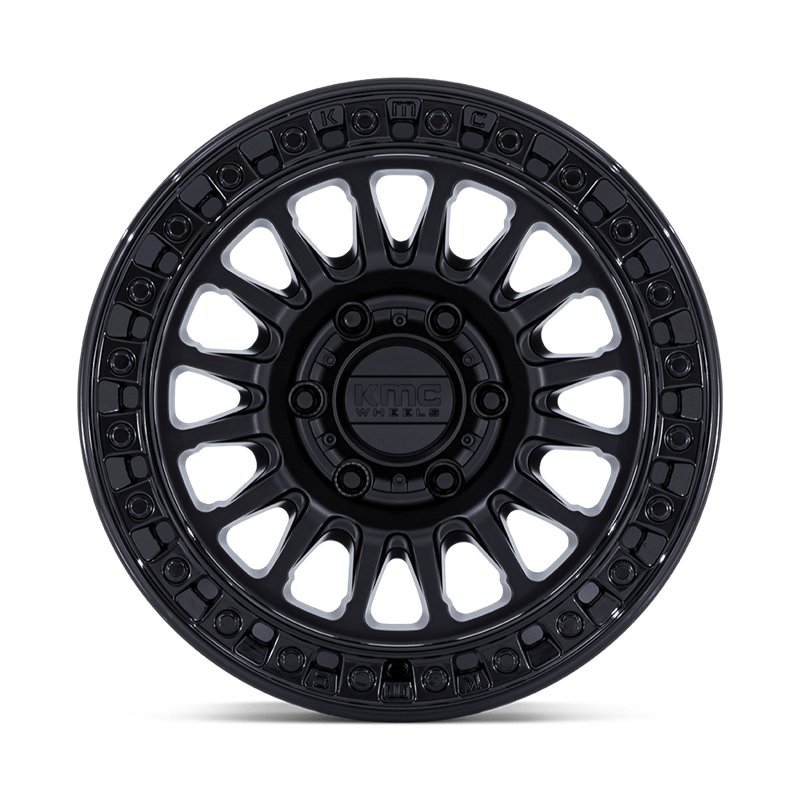 KMC | KM552 IMS 20x9.0 ET0 - MATTE BLACK W/ GLOSS BLACK LIP