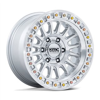 KMC | KM552 IMS 17x8.5 ET-10 - GLOSS SILVER W/ MACHINED FACE
