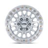 KMC | KM552 IMS 18x9.0 ET18 - GLOSS SILVER W/ MACHINED FACE