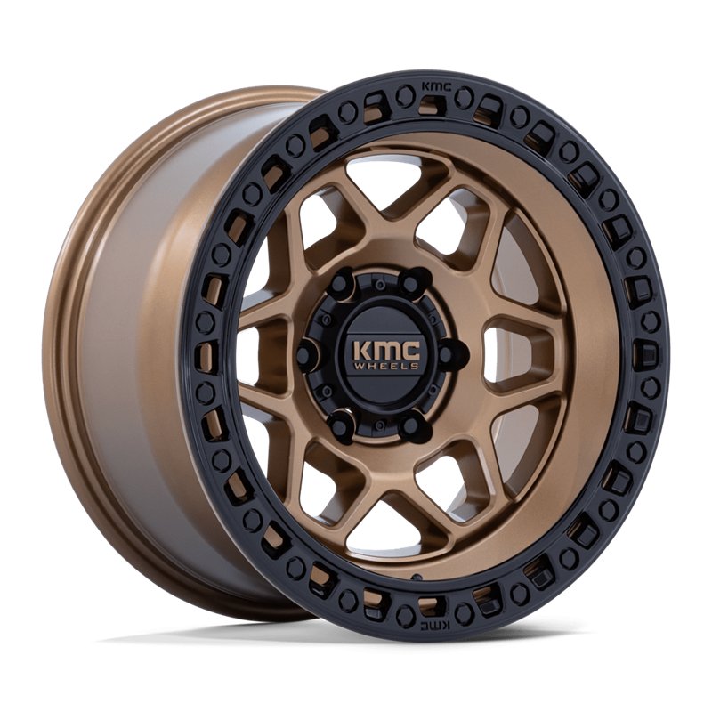 KMC | KM553 TORX 17x8.5 ET0 - MATTE BRONZE W GLOSS BLACK LIP