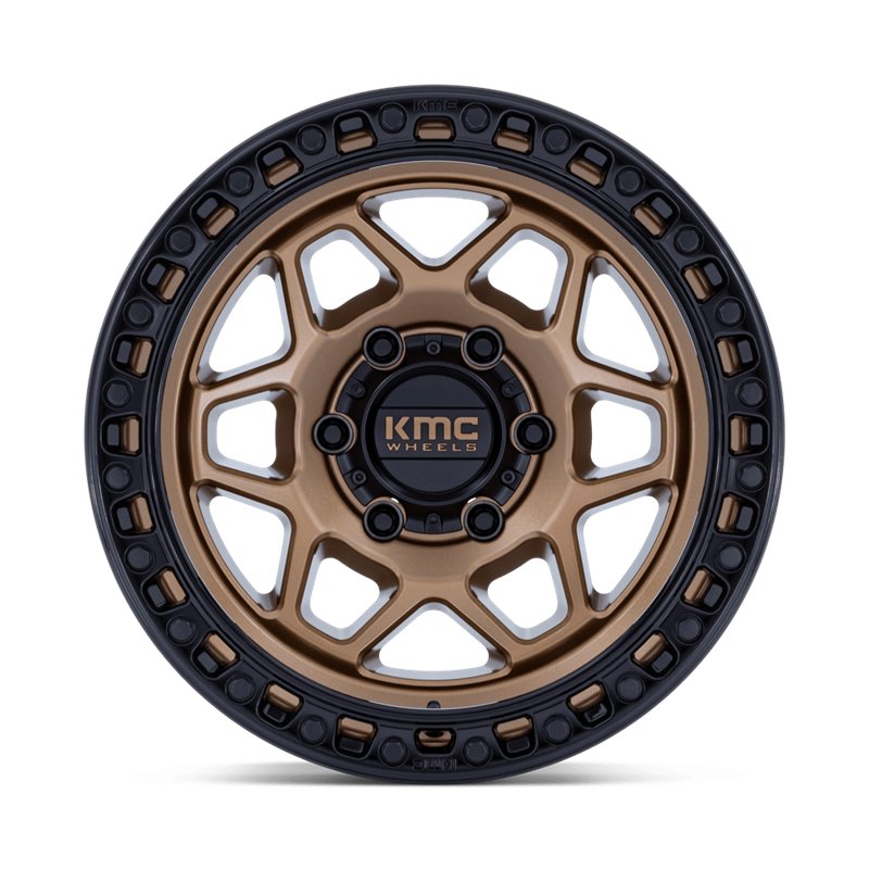 KMC | KM553 TORX 17x8.5 ET0 - MATTE BRONZE W GLOSS BLACK LIP