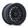 KMC | KM554 AZTEC 17x8.5 ET0 - MATTE BLACK W/ GLOSS BLACK LIP