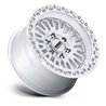 KMC | KM554 AZTEC 17x8.5 ET25 - GLOSS SILVER W/ MACHINED FACE