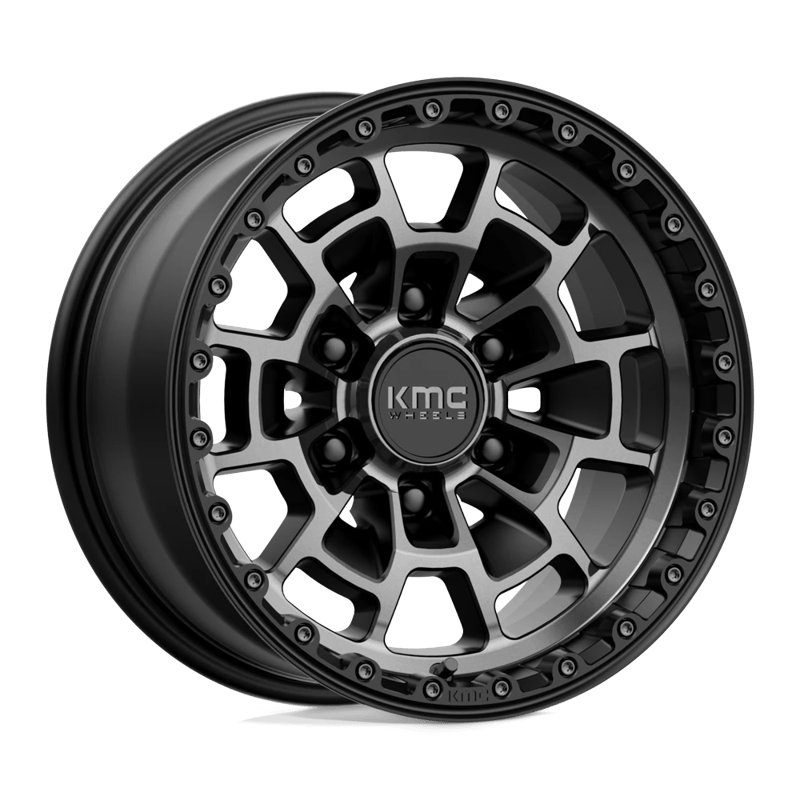 KMC | KM718 SUMMIT 16x8.0 ET0 - SATIN BLACK W/ GRAY TINT