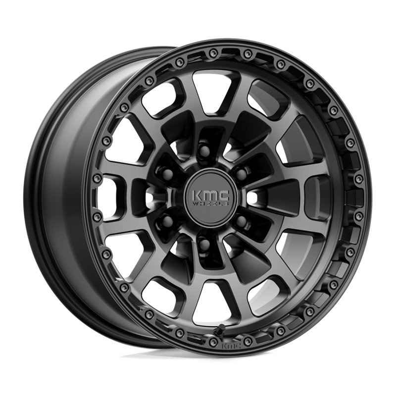 KMC | KM718 SUMMIT 17x8.5 ET0 - SATIN BLACK W/ GRAY TINT