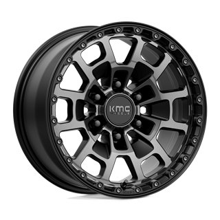 KMC | KM718 SUMMIT 17x8.5 ET18 - SATIN BLACK W/ GRAY TINT