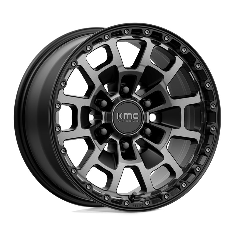 KMC | KM718 SUMMIT 17x8.5 ET18 - SATIN BLACK W/ GRAY TINT