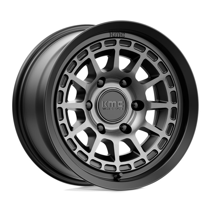 KMC | KM719 CANYON 16x8.0 ET0 - SATIN BLACK W/ GRAY TINT