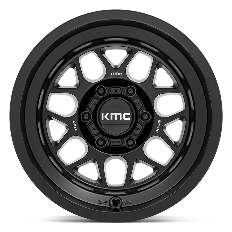 KMC | KM725 TERRA 17x9.0 ET-38 - SATIN BLACK