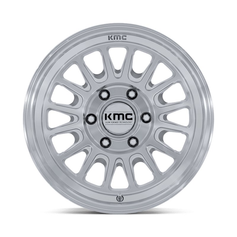 KMC | KM733 IMPACT FFT 17x8.5 ET0 - GLOSS SILVER W/ MACHINED FACE