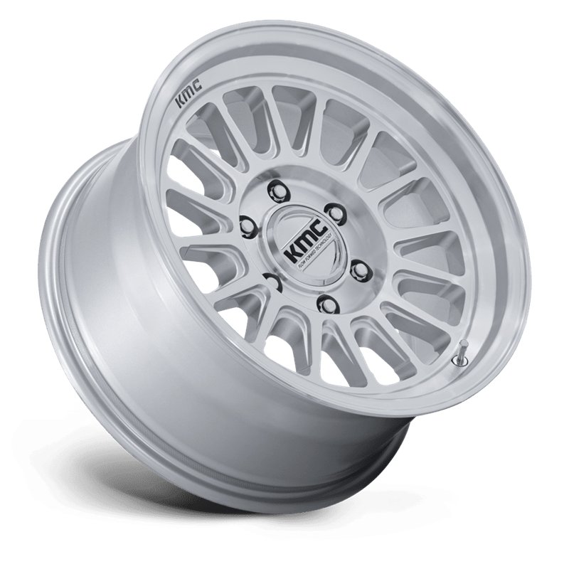 KMC | KM733 IMPACT FFT 18x9.0 ET18 - GLOSS SILVER W/ MACHINED FACE