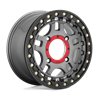 KMC | KS240 RECON BEADLOCK 15x7.0 ET38 - GUN METAL W/ GLOSS BLACK RING