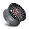 KMC | KS240 RECON BEADLOCK 15x7.0 ET38 - GUN METAL W/ GLOSS BLACK RING