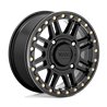 KMC | KS250 CAGE BEADLOCK 15x10.0 ET0 - SATIN BLACK W/ GLOSS BLACK RING