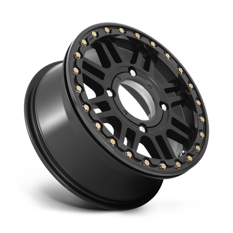 KMC | KS250 CAGE BEADLOCK 15x6.0 ET38 - SATIN BLACK W/ GLOSS BLACK RING