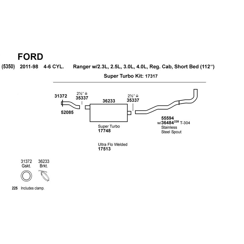 Dynomax | DynoMax Super Turbo Muffler - Ranger / Wrangler / Tundra 2004-2011
