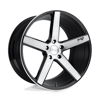 Niche Wheels | M124 MILAN 20x8.5 ET35 - GLOSS BLACK BRUSHED