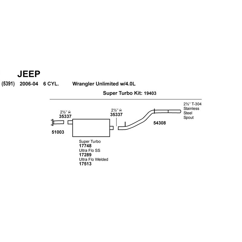 Dynomax | DynoMax Super Turbo Muffler - Ranger / Wrangler / Tundra 2004-2011