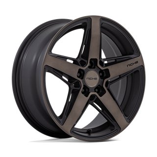 Niche Wheels | M271 TERAMO 18x8.0 ET40 - MATTE BLACK W/ DOUBLE DARK TINT FACE