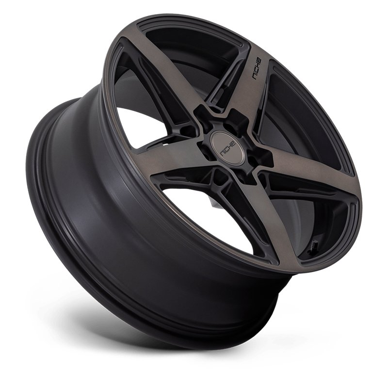 Niche Wheels | M271 TERAMO 18x8.0 ET40 - MATTE BLACK W/ DOUBLE DARK TINT FACE