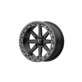 MSA Offroad | M31 LOK2 BEADLOCK 18x7.0 ET0 - SATIN BLACK W/ MATTE GRAY RING