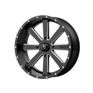 MSA Offroad | M34 FLASH 22x7.0 ET0 - GLOSS BLACK MILLED