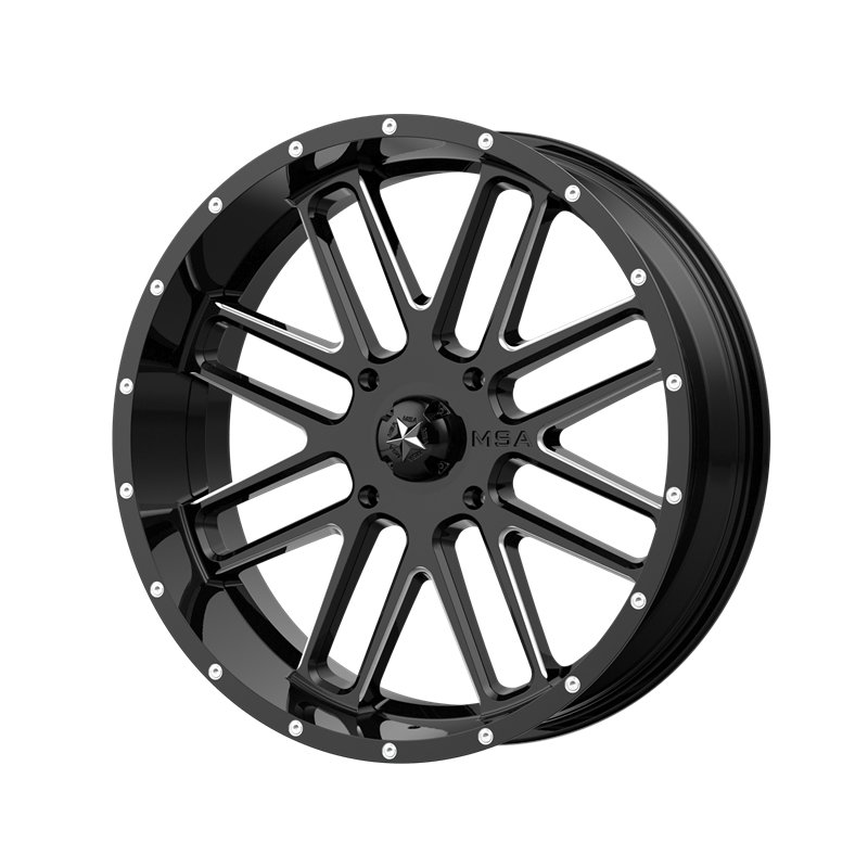 MSA Offroad | M35 BANDIT 22x7.0 ET0 - GLOSS BLACK MILLED