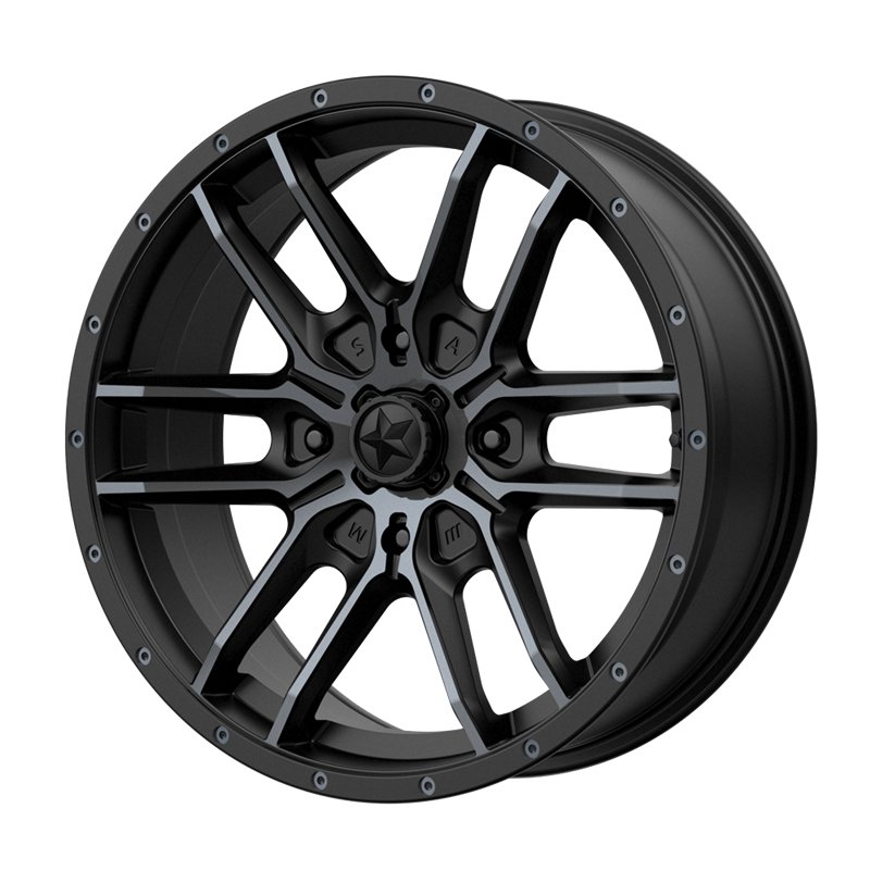 MSA Offroad | M43 FANG 15x7.0 ET10 - SATIN BLACK W/ TITANIUM TINT