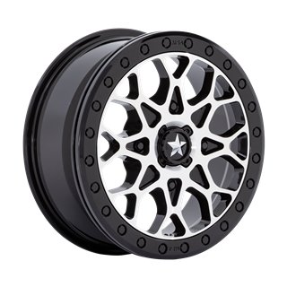 MSA Offroad | M48 PORTAL BEADLOCK 15x6.0 ET38 - GLOSS BLACK MACHINED W GB RING