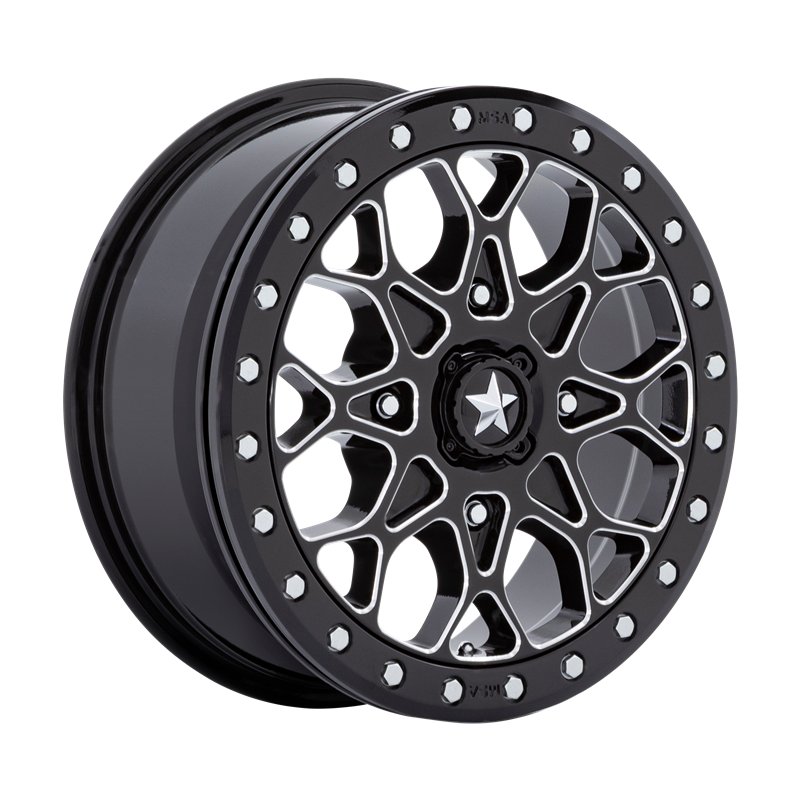 MSA Offroad | M48 PORTAL BEADLOCK 15x6.0 ET38 - GLOSS BLACK MILLED W/ GB RING