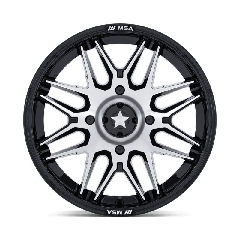 MSA Offroad | M52 RADAR UTV 14x7.0 ET10 - GLOSS BLACK MACHINED