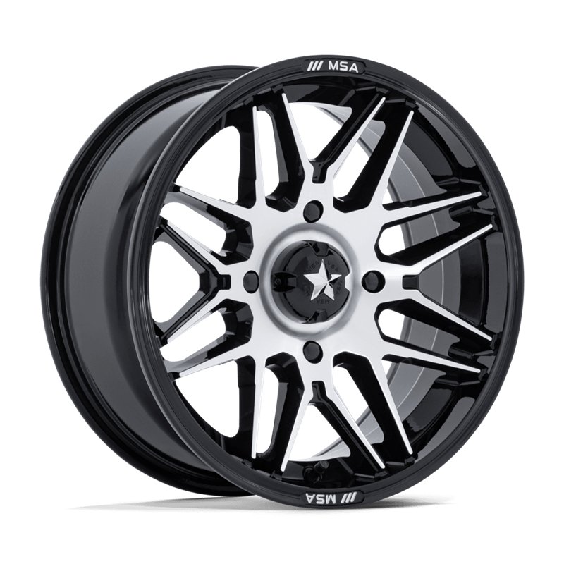 MSA Offroad | M52 RADAR UTV 15x7.0 ET10 - GLOSS BLACK MACHINED