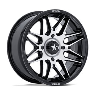 MSA Offroad | M52 RADAR UTV 15x7.0 ET10 - GLOSS BLACK MACHINED