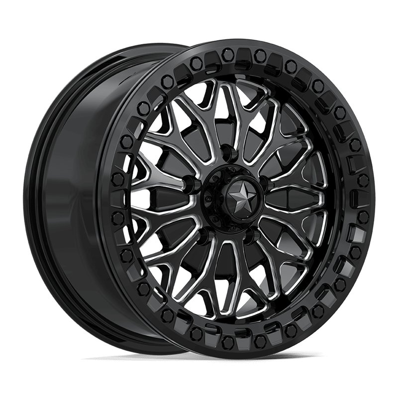 MSA Offroad | MA53 BOLO UTV BEADLOCK 15x7.0 ET38 - GLOSS BLACK MILLED