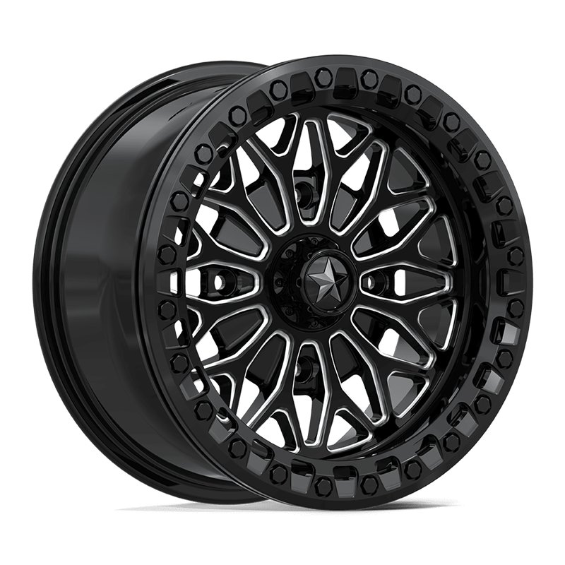 MSA Offroad | MA53 BOLO UTV BEADLOCK 15x7.0 ET10 - GLOSS BLACK MILLED