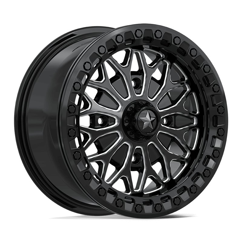 MSA Offroad | MA53 BOLO UTV BEADLOCK 15x7.0 ET38 - GLOSS BLACK MILLED