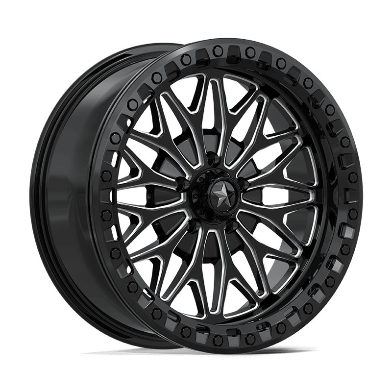 MSA Offroad | MA53 BOLO UTV BEADLOCK 18x7.0 ET10 - GLOSS BLACK MILLED