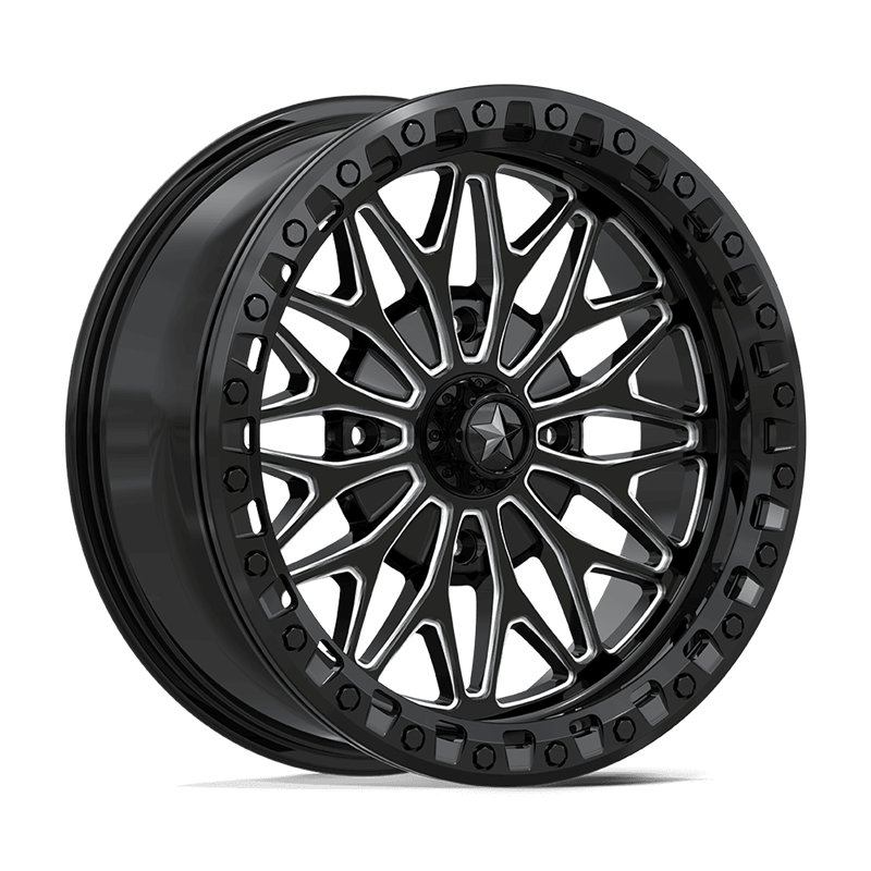 MSA Offroad | MA53 BOLO UTV BEADLOCK 18x7.0 ET10 - GLOSS BLACK MILLED