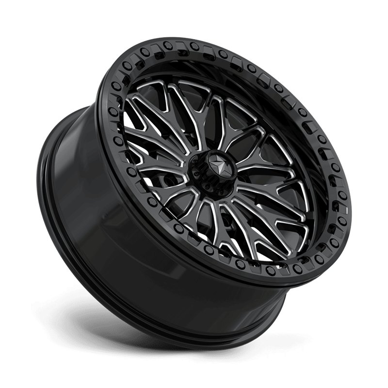 MSA Offroad | MA53 BOLO UTV BEADLOCK 18x7.0 ET10 - GLOSS BLACK MILLED