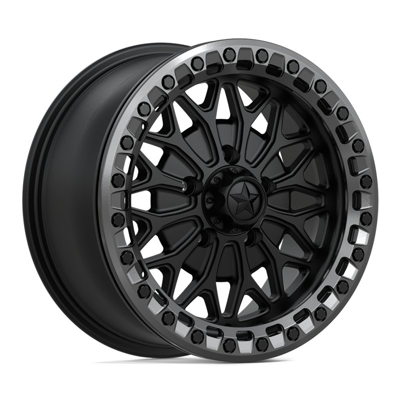 MSA Offroad | MA53 BOLO UTV BEADLOCK 15x7.0 ET38 - MATTE BLACK W/ GL-GUNMETAL RG