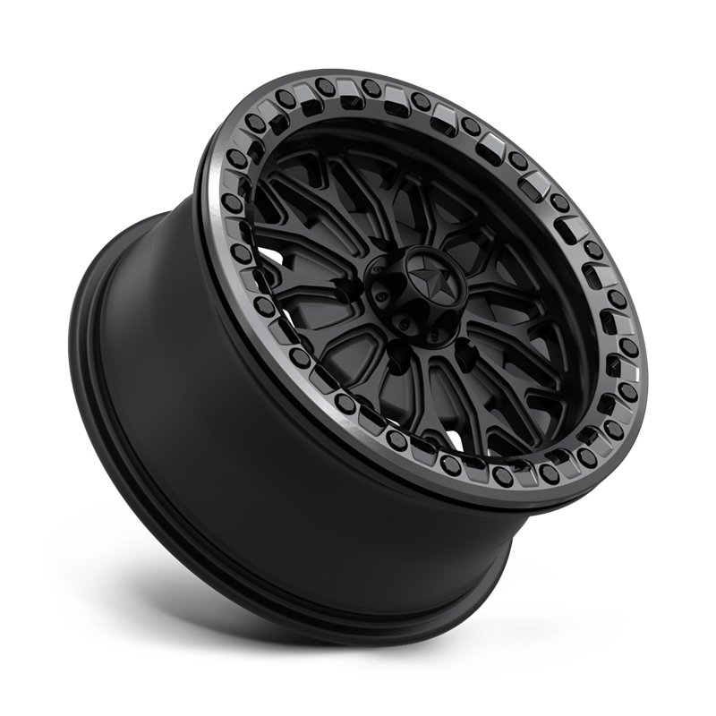 MSA Offroad | MA53 BOLO UTV BEADLOCK 15x7.0 ET38 - MATTE BLACK W/ GL-GUNMETAL RG