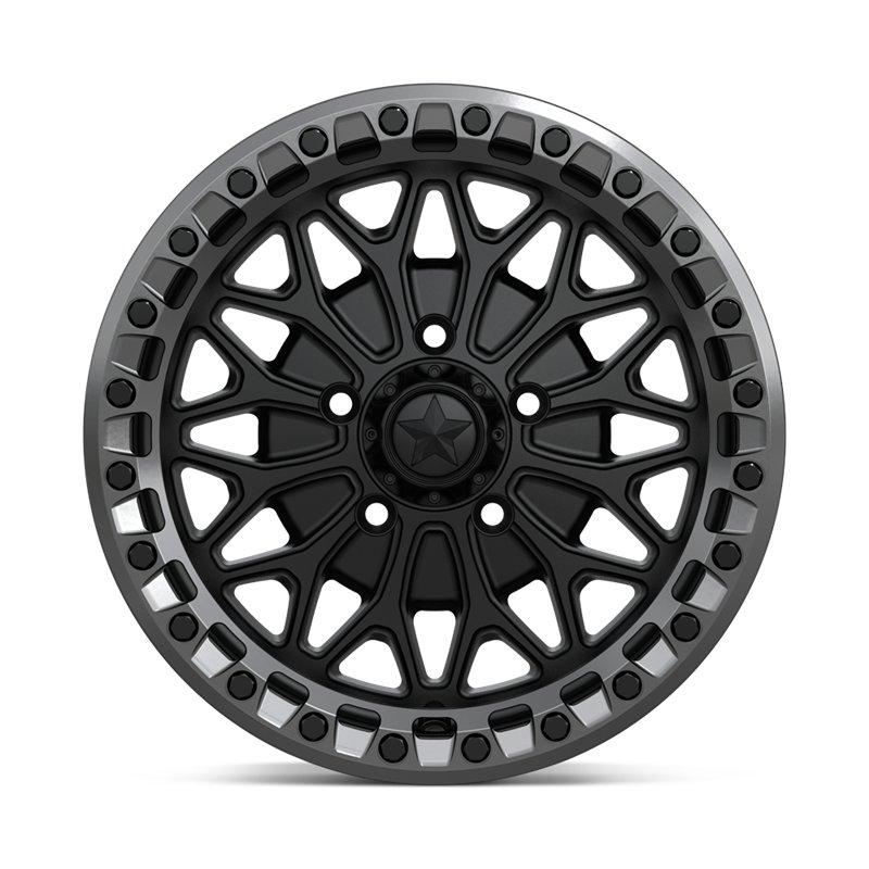 MSA Offroad | MA53 BOLO UTV BEADLOCK 15x7.0 ET38 - MATTE BLACK W/ GL-GUNMETAL RG