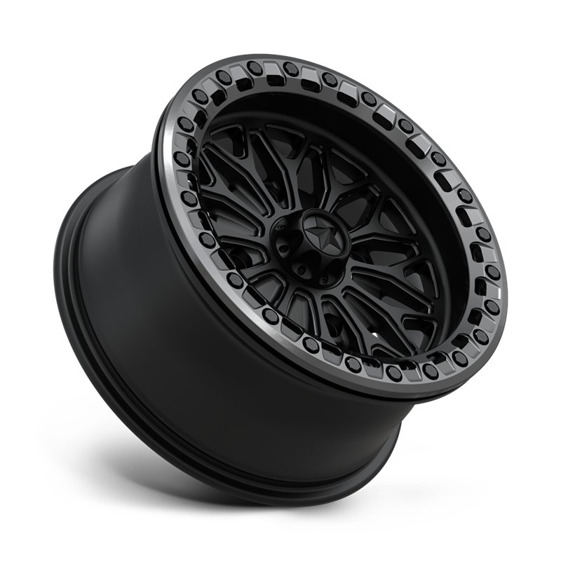 MSA Offroad | MA53 BOLO UTV BEADLOCK 15x7.0 ET10 - MATTE BLACK W/ GL-GUNMETAL RG