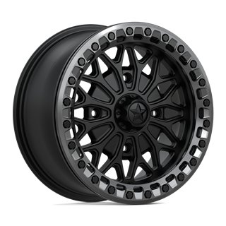MSA Offroad | MA53 BOLO UTV BEADLOCK 15x7.0 ET38 - MATTE BLACK W/ GL-GUNMETAL RG