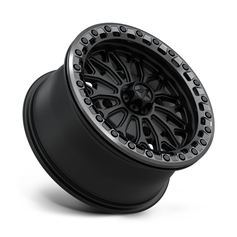 MSA Offroad | MA53 BOLO UTV BEADLOCK 15x7.0 ET38 - MATTE BLACK W/ GL-GUNMETAL RG