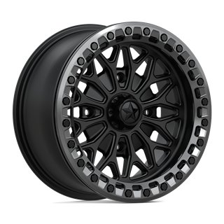 MSA Offroad | MA53 BOLO UTV BEADLOCK 15x7.0 ET10 - MATTE BLACK W/ GL-GUNMETAL RG