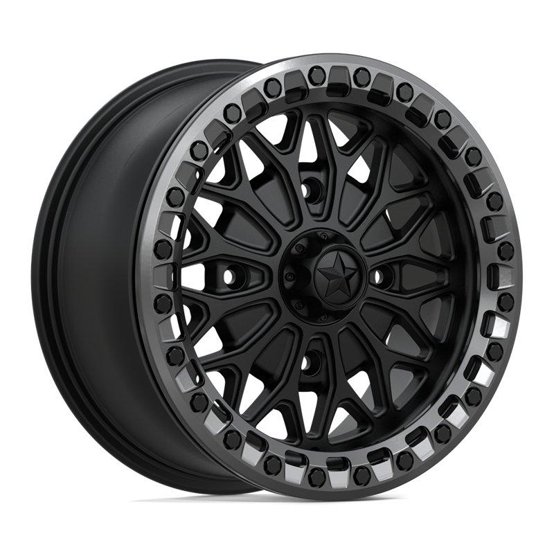MSA Offroad | MA53 BOLO UTV BEADLOCK 15x7.0 ET38 - MATTE BLACK W/ GL-GUNMETAL RG